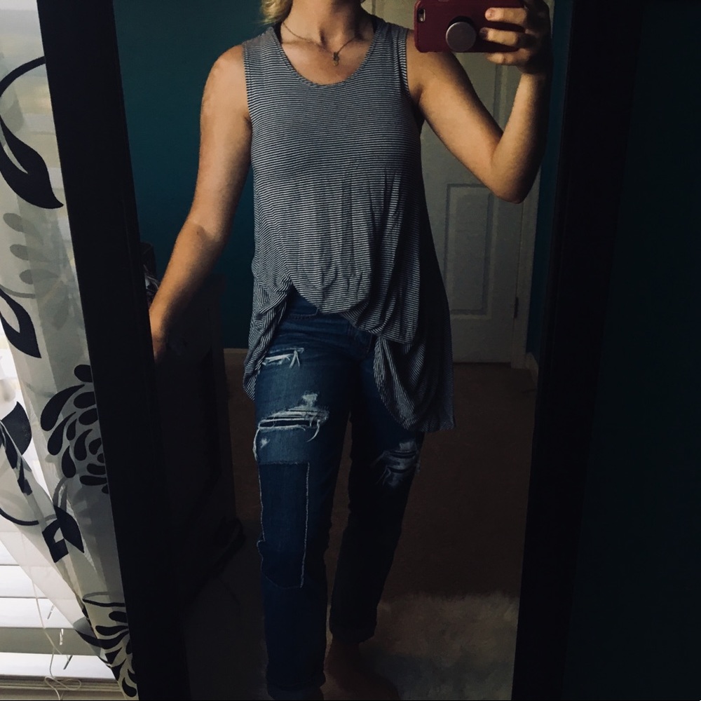 striped t-shirt dress